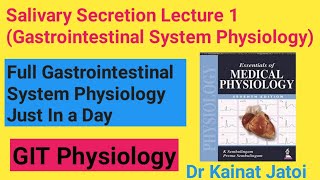 Salivary Secretion Lecture 1 Essentials of Medical Physiology Chapter 35 Salivary Secretion JP [upl. by Ajram]