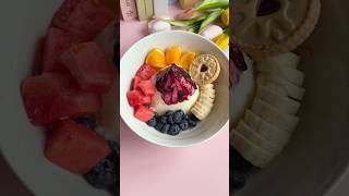 Make dessert with me asmr food asmrfood satisfying healthyfood breakfast shorts fruit [upl. by Enileve690]