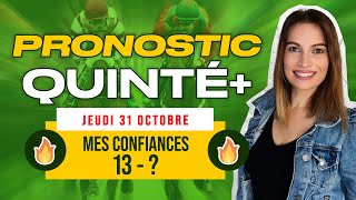 Pronostic quinté PMU Jeudi 31 octobre 2024 à Vincennes [upl. by Akienat]