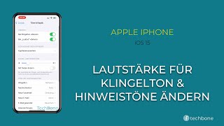 Lautstärke für Klingelton und Hinweise ändern  Apple iPhone iOS 15 [upl. by Lockhart980]