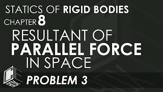 Statics of Rigid Bodies Chapter 8 Resultant of Parallel Forces in Space Problem 3 PH [upl. by Edelman990]