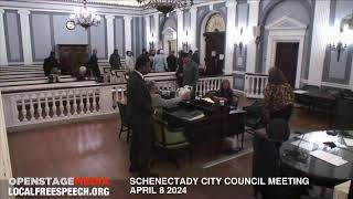 Schenectady City Council Meeting April 8 2024 [upl. by Inalel291]