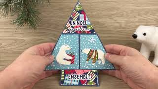 Carte Sans Fin Sapin Ours Mignon  Christmas Tree Never Ending Card [upl. by Niuqram]