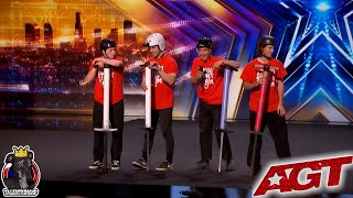 Xpogo Stunt Team Full Performance  Americas Got Talent 2024 Auditions Week 8 S19E08 [upl. by Haridan]