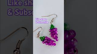 Diy easy earrings 💜💜 trending diy viralshorts shortsfeed youtubeshorts shorts [upl. by Aikal]