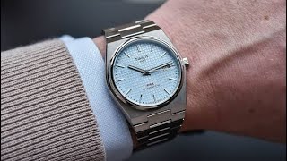 Tissot prx powermatic 80 ice blue dial unboxing [upl. by Gide98]