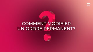 Belfius Mobile  Comment modifier un ordre permanent [upl. by Aikemit]