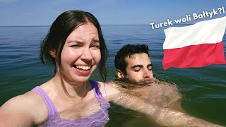 TUREK woli POLSKIE morze 🇵🇱 🇹🇷 Sarbinowo VLOG  Kawa po turecku [upl. by Aralomo]