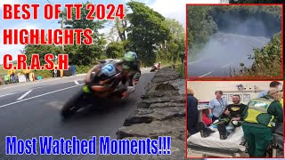 Best of IOM TT 2024  Highlights Top speed  Most Watched Moments [upl. by Anelem362]