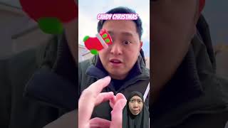 CANDY CHRISTMAS funny christmas duet prank shorts candy [upl. by Imeaj]