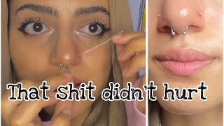 DOUBLE NOSE PIERCING AT HOME [upl. by Naret]