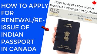 How to apply for renewal  reissue of Indian Passport In Canada in 2021 [upl. by Gibby]