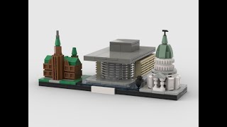 Copenhagen Skyline  Brick Speed Build  Architecture MOC with Lego [upl. by Elagiba617]