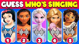 Guess Whos Singing 🎤🎙️🎶 Disney Song Quiz Challenge  Snow White Moana Elsa Rapunzel Mirabel [upl. by Husain]