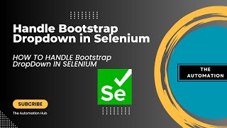 How to Handle Bootstrap DropDown in Selenium [upl. by Myrtice]