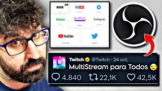 🤩 Cómo hacer MultiStream en OBS Studio GRATIS 🤩 Multistream en Twitch 2024 [upl. by Hyde]