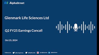 Glenmark Life Sciences Ltd Q2 FY202425 Earnings Conference Call [upl. by Fran]