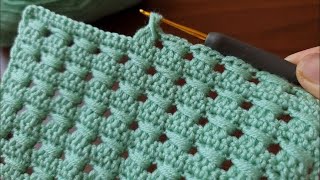 How to make super easy Crochet Pattern Blanket Crochet Tutorial  beginners  Loop2loopw1y [upl. by Adaval]