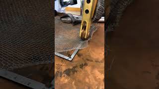 Reliable process of welding the metal mesh to the frame [upl. by Alessig472]