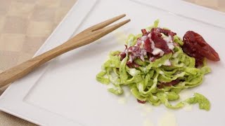 Tagliatelle alla rucola con bresaola e crema al grana padano  Antonio Corrado  Saporie [upl. by Maloney]