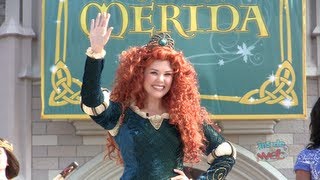 Merida quotBravequot meetandgreet at Magic Kingdom with bear cubs amp archery lessons [upl. by Dirfliw500]