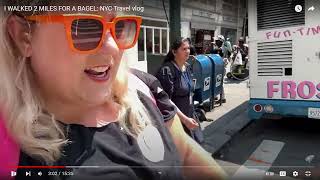 REACTION to glitterandlazersAnna oBrianI WALKED 2 MILES FOR A BAGEL NYC Travel vlog [upl. by Tonry]