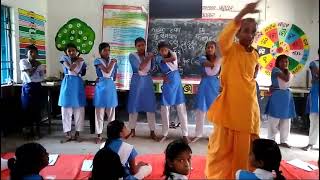 Danda Mangala Govt UP School Markona Yoga training program conducted Students are doing yoga withus [upl. by Eelannej804]