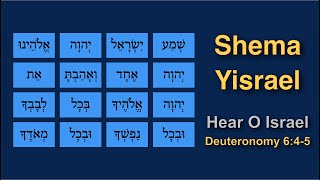 Shema Yisrael  Hear O Israel  Deut 645 [upl. by Enaed651]