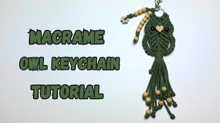 Macramé Owl Keychain Tutorial  Easy DIY Crafting Fun [upl. by Josefa]