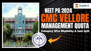 CMC Vellore Management Quota  NEET PG 2024 [upl. by Annaiel]