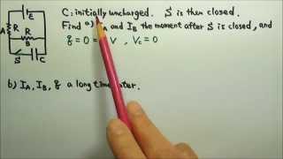 AP Physics 2 Circuits 223 ResistorCapacitor RC Circuit 2 Immed amp Long Time After Closing Switch [upl. by Mayberry]
