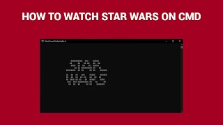 How to watch Star Wars on Command Prompt [upl. by Atinuaj]