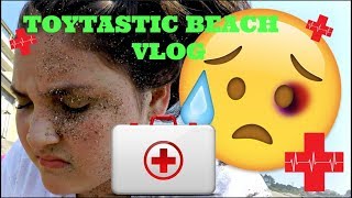 TOYTASTIC family BEACH Vlog POUCH COUCH RACES and EPIC FAILS The TOYTASTIC Sisters [upl. by Sacram]