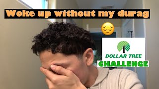 Straight hair waver wakes up without his durag  Dollar Tree challenge [upl. by Shinberg]