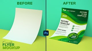 How To Make Curved A Flyer Mockup In Photoshop  Flyer Mockup  Photoshop Tutorial [upl. by Nirot878]