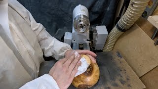 Wytoczone na tokarce  miseczka jak płomień  woodturning [upl. by Sindee819]