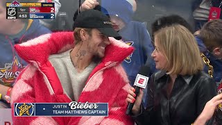 Justin Bieber describes his ‘beautiful’ experience during 2024 NHL AllStar Weekend  NHL on ESPN [upl. by Craw]