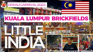 Kuala Lumpurs Little India Brickfields Food amp Shopping Adventure  Malaysia  Diwali Carnivel 2023 [upl. by Nolyaj926]