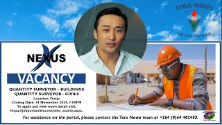 📱Vacancy Nexus Quantity Surveyors Closing Date 14 Nov 2024 [upl. by Laniger789]