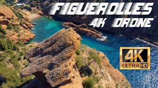 Calanque de Figuerolles  4K Drone Footage [upl. by Dric]