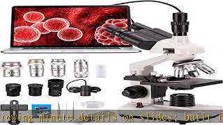 Compound trinocular Microscope 40X5000X Magnification Digital Laboratory trinocular Compound LED [upl. by Snahc]