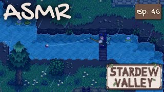 ASMR 🎣 rainy day fishing in Stardew Valley [upl. by Areehs730]