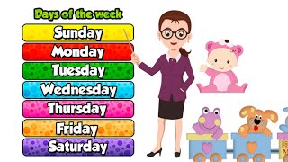 Days of the Week Song  Days of the Week Song  7 Days of the Week – Nursery Rhymes amp Childrens [upl. by Alvis]