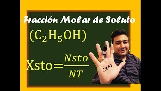 Cómo calcular la FRACCIÓN MOLAR DEL SOLUTO en una mezcla [upl. by Repotsirhc]