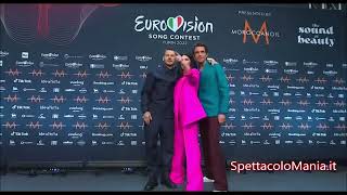 Eurovision il Photocall di Mika Laura Pausini Alessandro Cattelan [upl. by Weidner]