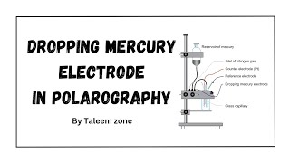 Dropping Mercury Electrode in polarography  Advantages and disadvantages  Best explained [upl. by Politi]