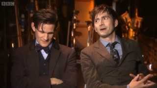 DOCTOR WHO  50TH ANNIVERSARY DAVID TENNANT AND MATT SMITH INTERVIEW [upl. by Buchalter62]