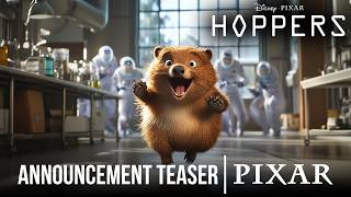 HOPPERS 2026 Teaser Announcement  New Pixar Original Film  D23 Expo [upl. by Aerdnahc]