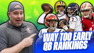 Way Too Early 2024 QB Rankings  Fantasy Football Top 12 QBs and Potential Sleepers [upl. by Ynalem]