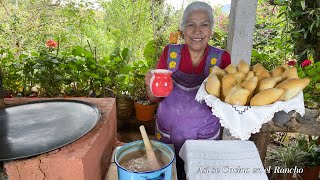 Bolillo Doradito y Atole de Chocolate Así se Cocina en el Rancho [upl. by Lothar483]